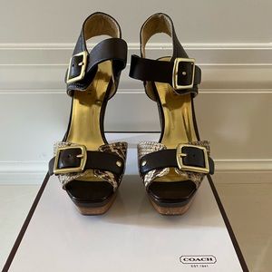 Coach python platform heels